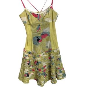 Maxzaria Collection Colorful Sleeveless Dress with Ruffle Hem